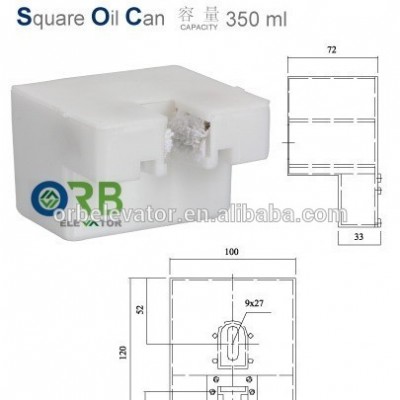 Guide rail oil cup